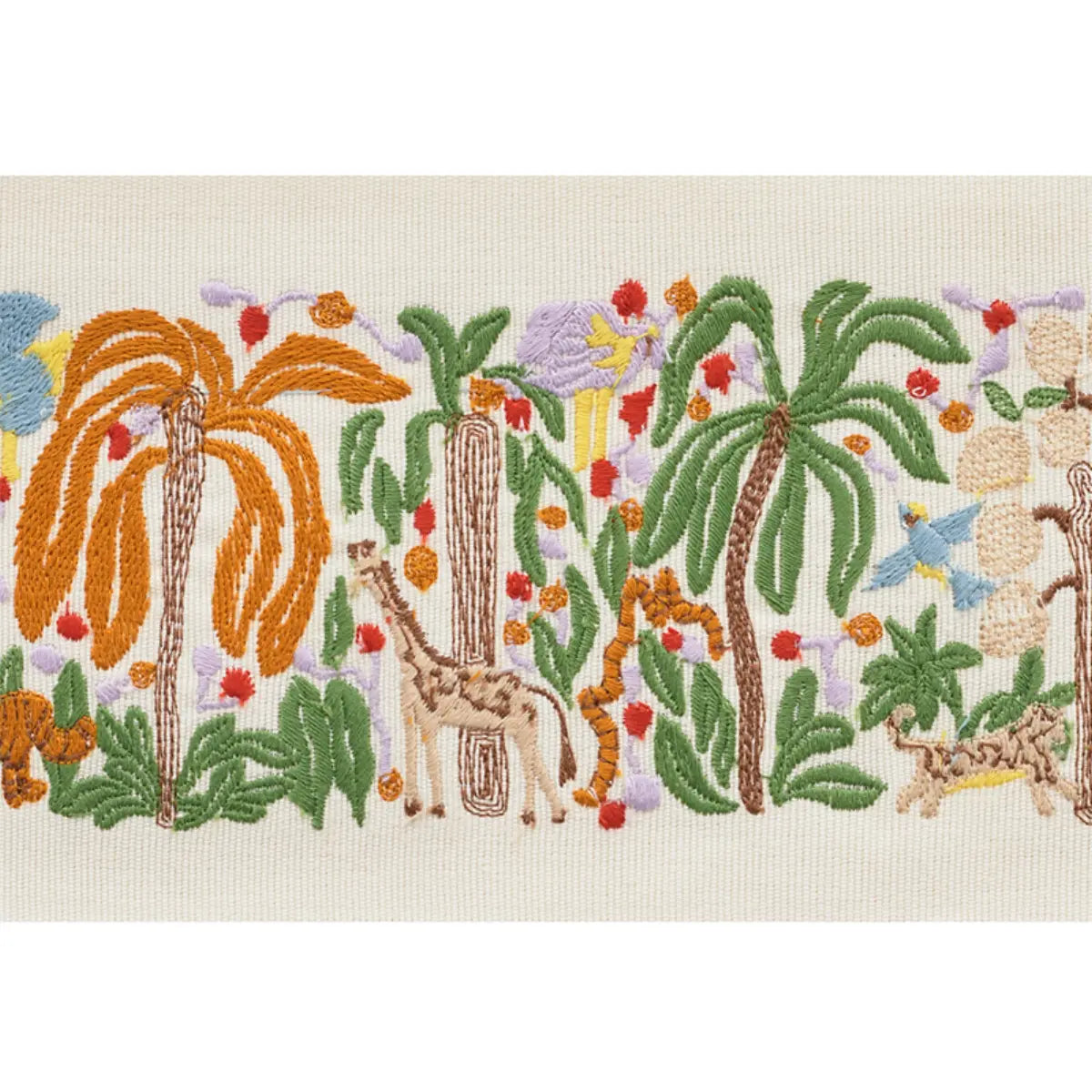 Rousseau Tape – Embroidered Trim, Orange