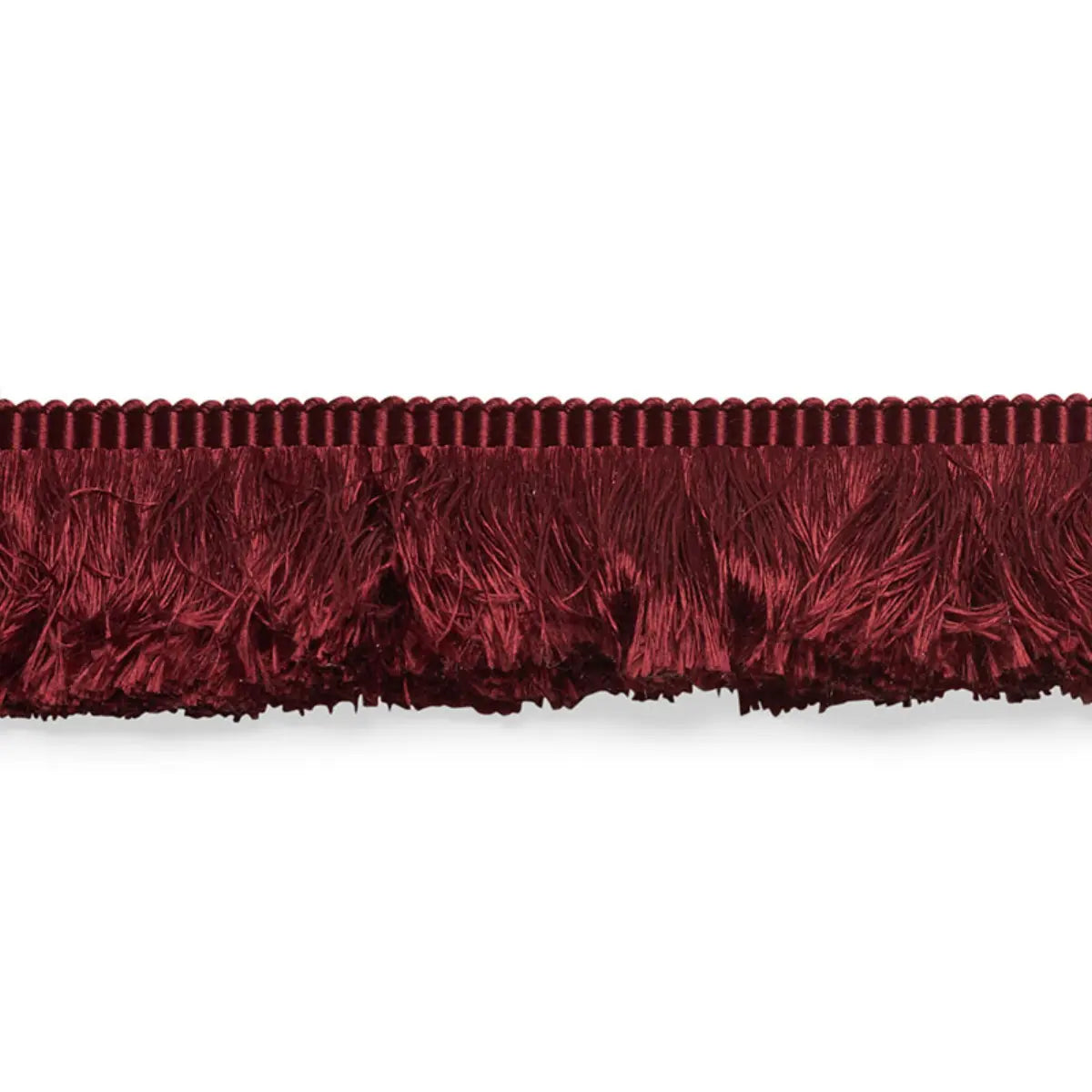 Francois Silk Brush Fringe – Luxe Brush Fringe Trim, Burgundy