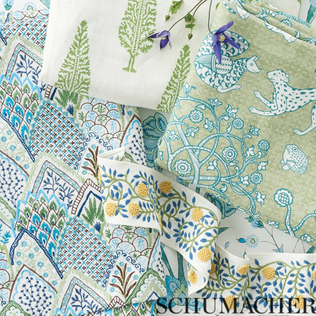 Ashoka Tape – Winding Embroidered Floral Trim