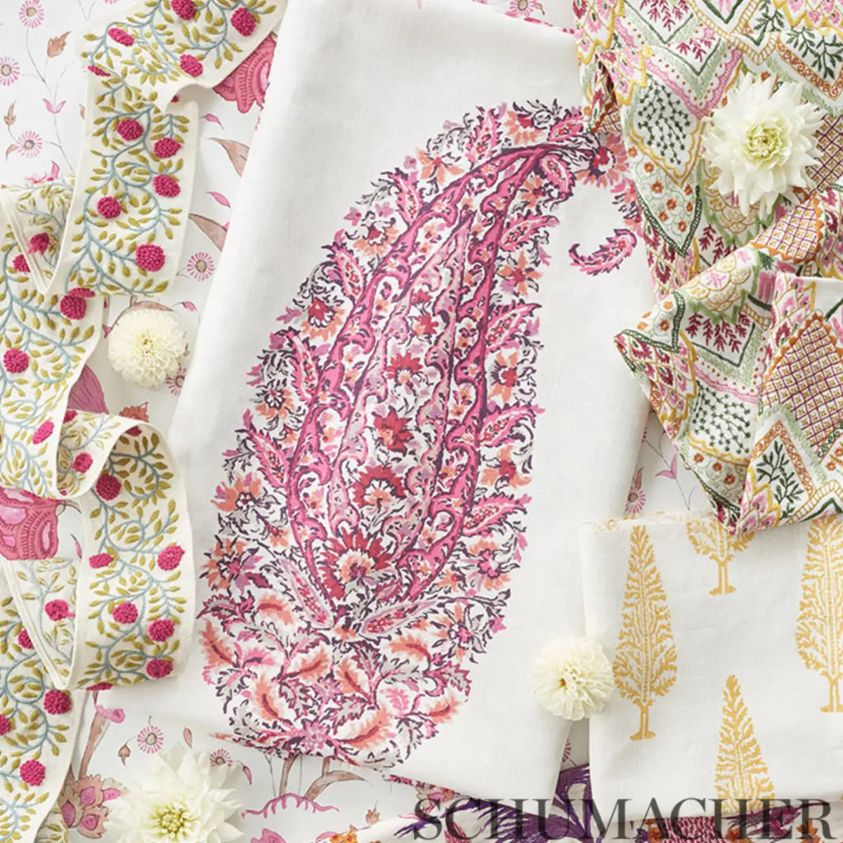 Ashoka Tape – Winding Embroidered Floral Trim