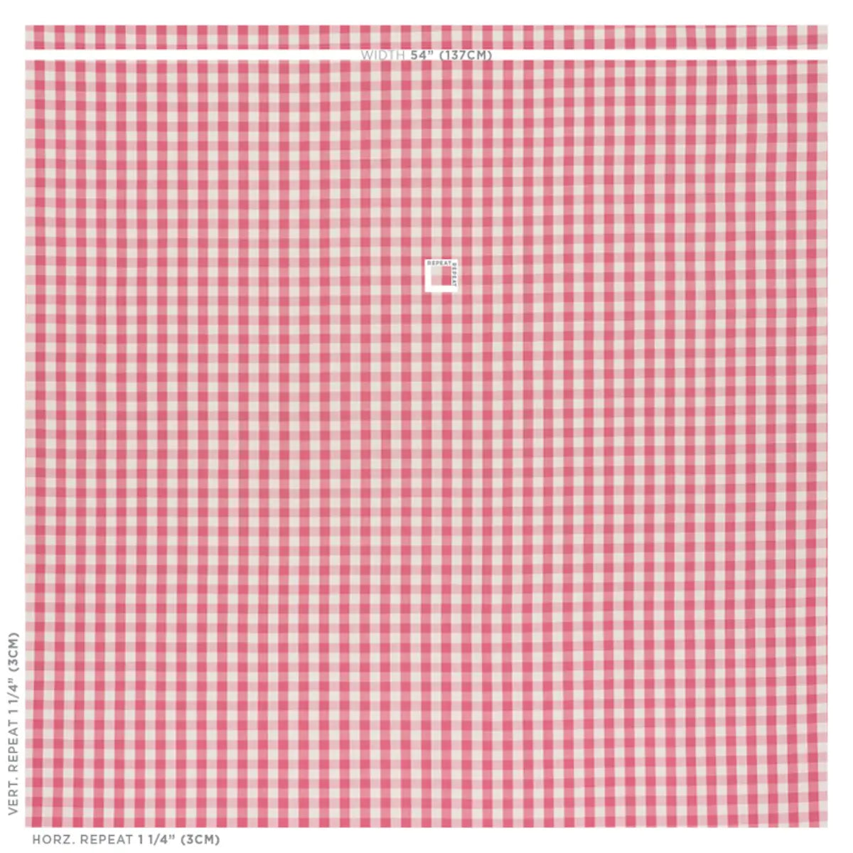 Elton Cotton Check Fabric – Small-Scale 100% Cotton, Magenta