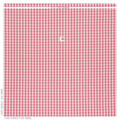 Elton Cotton Check Fabric – Small-Scale 100% Cotton, Magenta