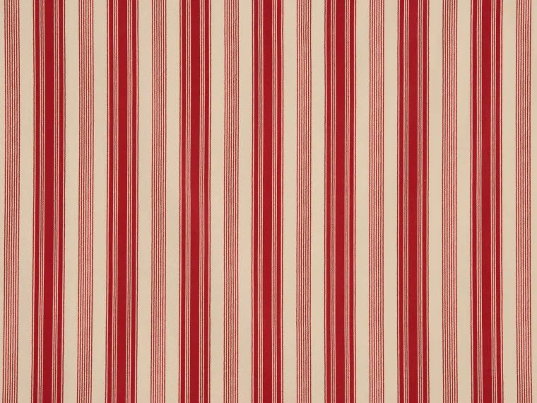Malmaison Rayure Printed Canvas Stripe, Rouge