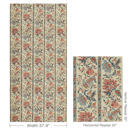 Montflours Print Linen & Cotton Fabric by Brunschwig & Fils – Louverne Collection