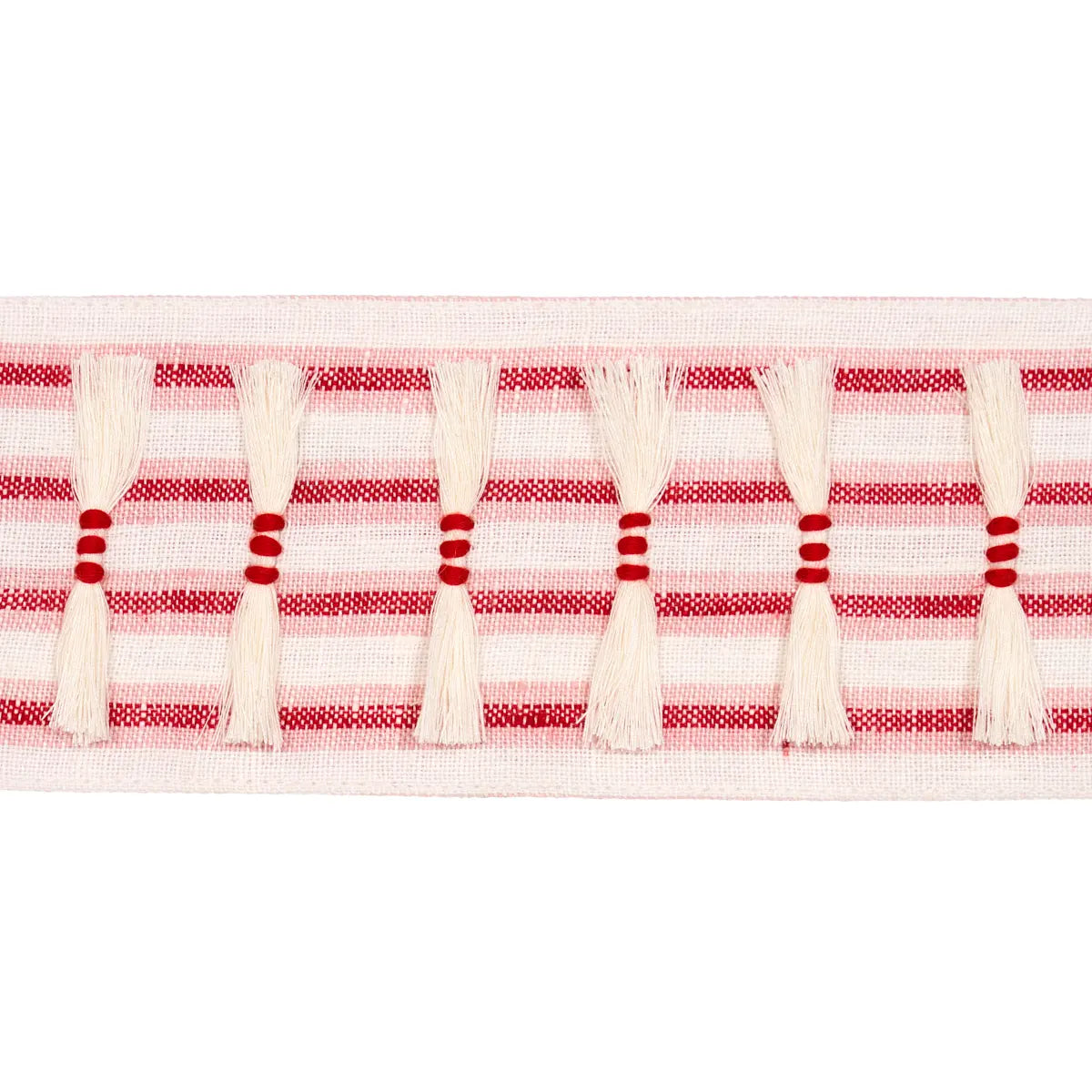 Eyelash Fringe Trim – Hand-Clipped Fringe Tape, Red