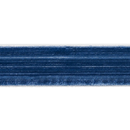 Gaspard Velvet Tape Narrow – Emerald Velvet Trim, Sapphire