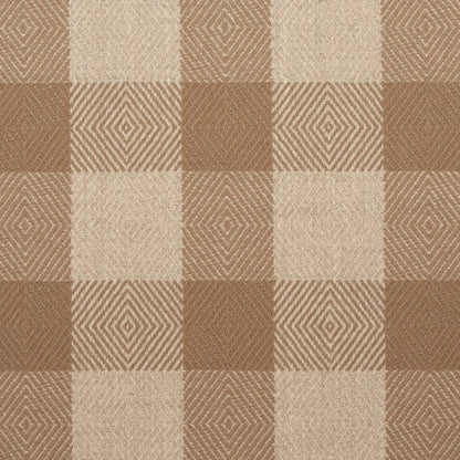Galt Wool Check Fabric – Coffee-Colored Large-Scale Plaid
