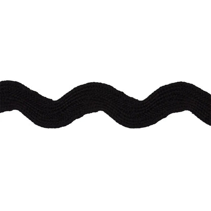 Ric Rac Tape Large – Decorative Cotton Trim, Black