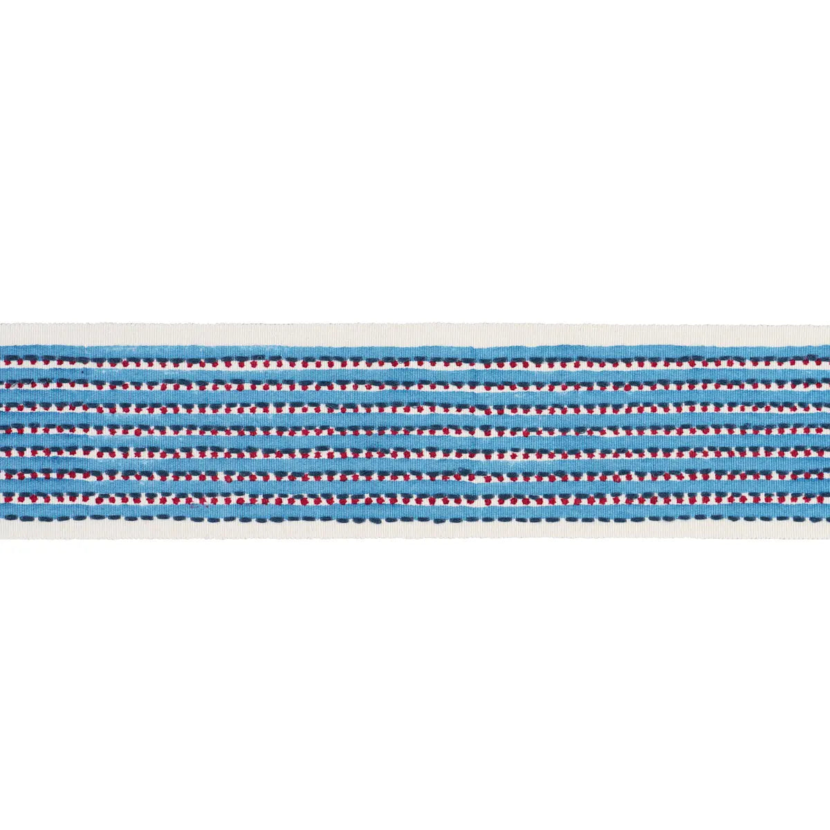 Stripe & Dot Hand Block Trim – Decorative Tape, Blue