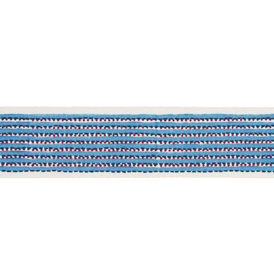 Stripe & Dot Hand Block Trim – Decorative Tape, Blue