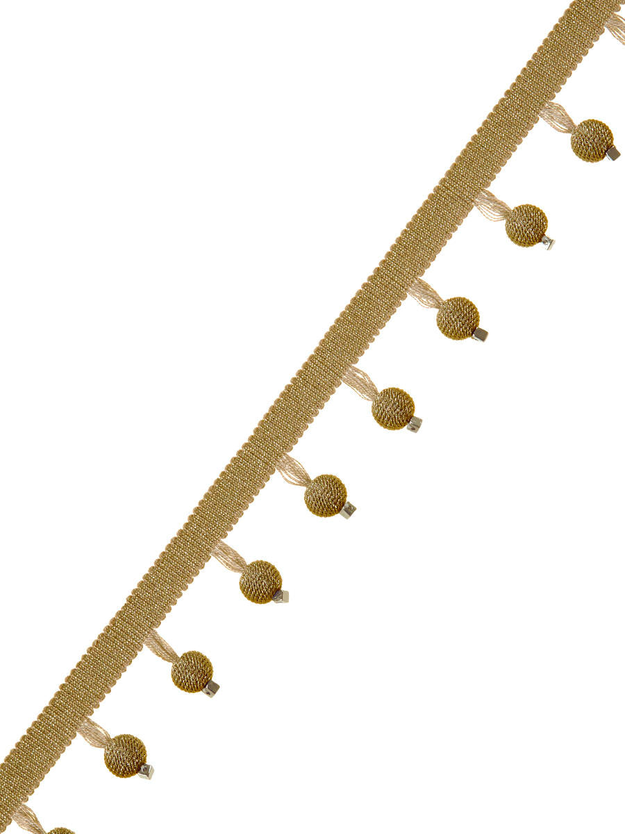 Maxim Metallic Trim – Shimmering Metallic Border Tape, Taupe / Tan, Metallic