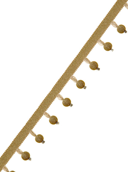 Maxim Metallic Trim – Shimmering Metallic Border Tape, Taupe / Tan, Metallic