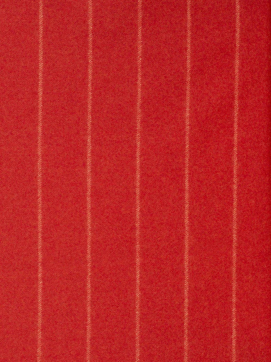Wool Stripe Fabric – Dandy II Chalk Stripe for Upholstery & Drapery, Blaze Red