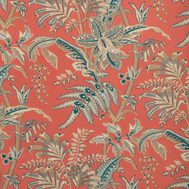 Seychelles Cotton Print – Premium Multipurpose Fabric for Upholstery & Decor, Coral