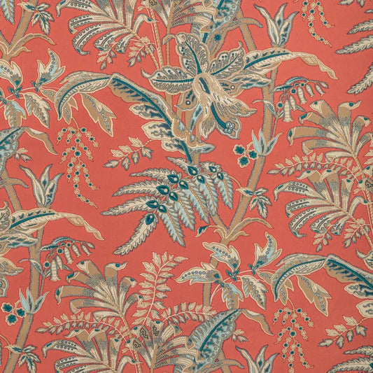 Seychelles Cotton Print – Premium Multipurpose Fabric for Upholstery & Decor, Coral
