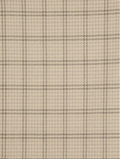 Textured fabric with a checkered pattern in beige and gray tones.
Gingham Wool Check Fabric - Beale
