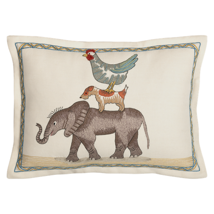 Elephant Piggy Back Cushion, Elephant Piggy Back