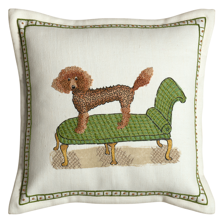 Poodle With Poise Cushion – Decorative Pillow, Poodle with poise