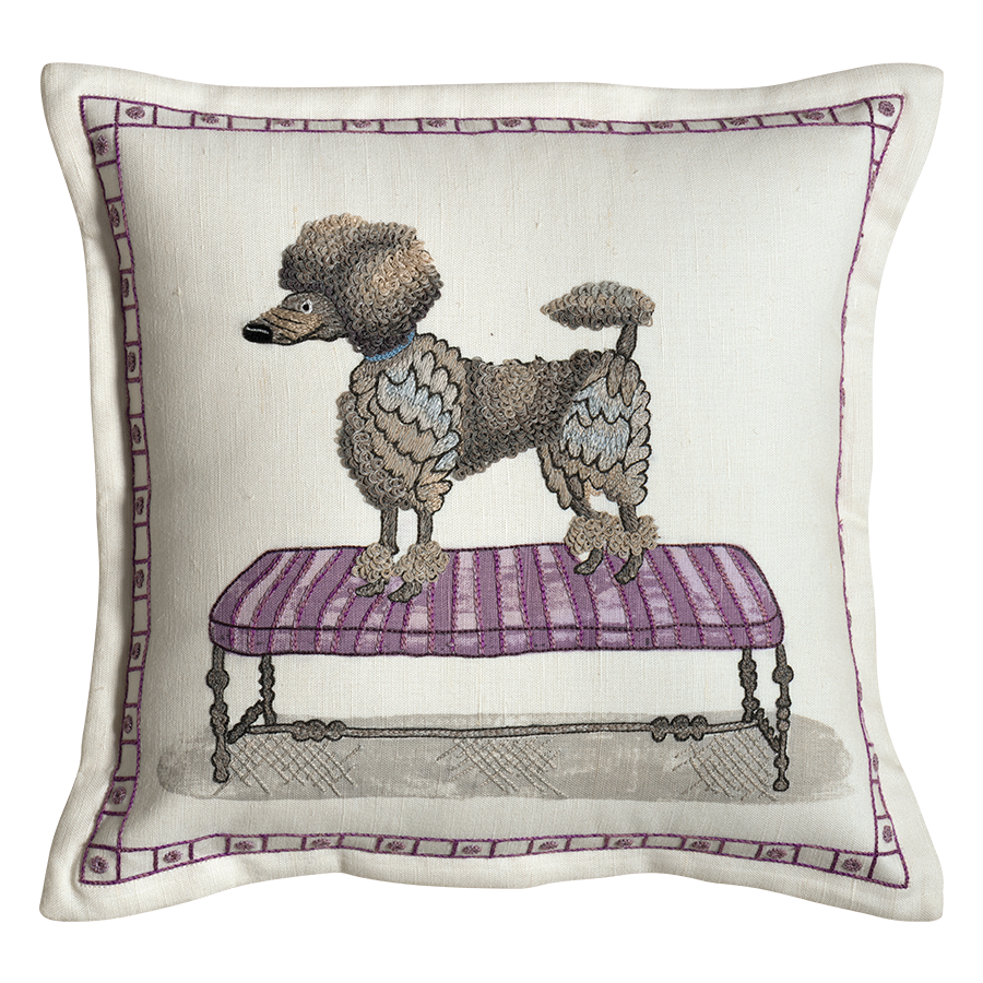 Pom Pom Poodle Cushion – Decorative Pillow, Pom Pom Poodle