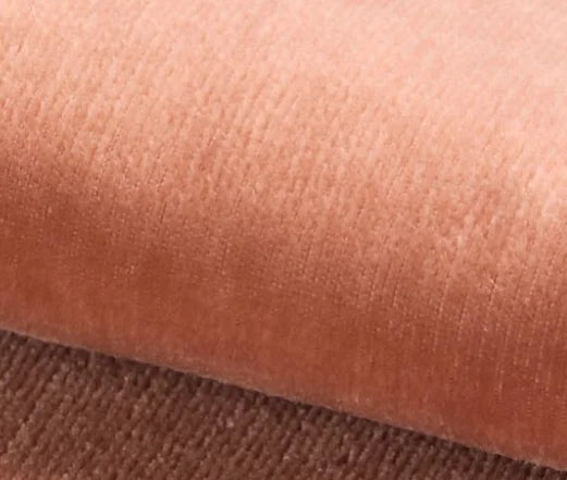 Close-up of brown fabric texture
Velours Uni – Luxury Silk Fabric - Cyclamen