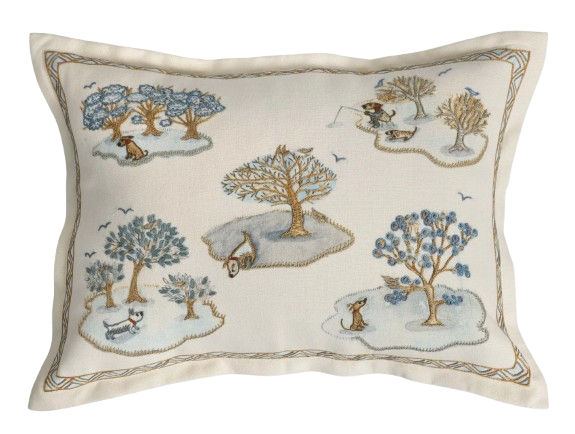 Dogs In Park Cushion – Decorative Pillow