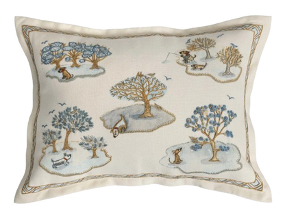 Dogs In Park Cushion – Decorative Pillow