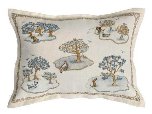 Dogs In Park Cushion – Decorative Pillow