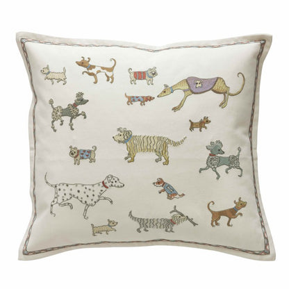 Dogs on Parade - Embroidered Cushion