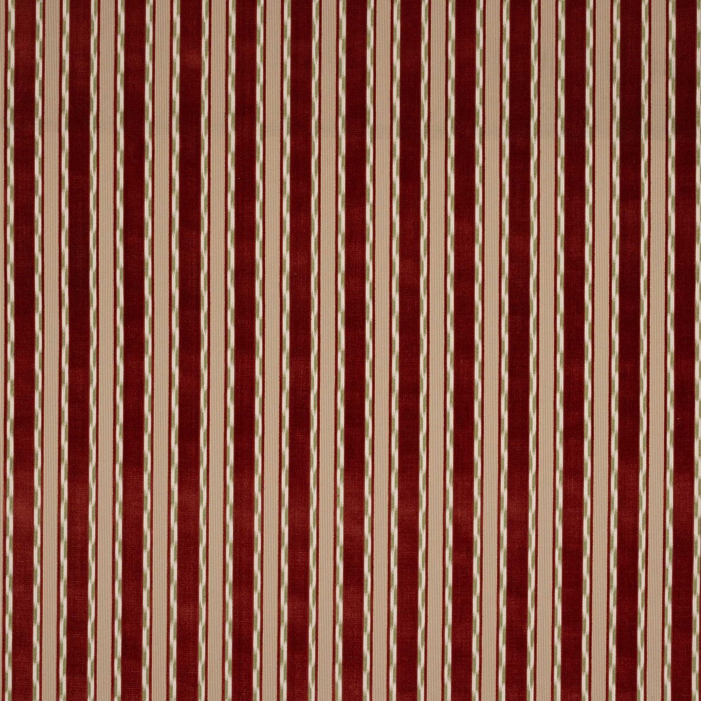 Almeria Red Woven Velvet Fabric – 52.75" Wide Upholstery Material by Cowtan and Tout