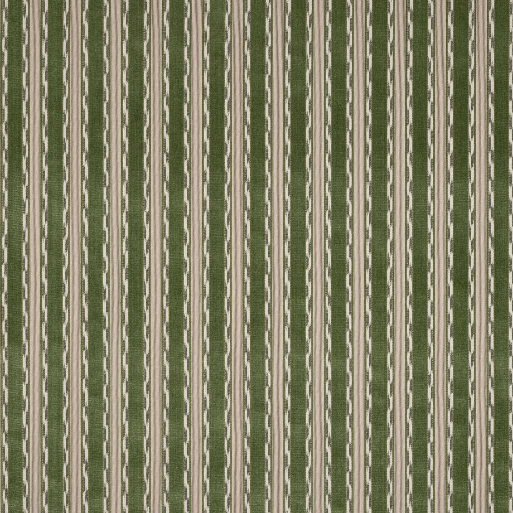 Almeria Green Woven Velvet Fabric – 52.75" Wide Upholstery Material by Cowtan and Tout