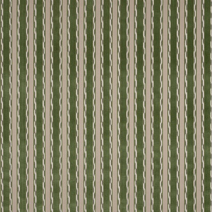 Almeria Green Woven Velvet Fabric – 52.75" Wide Upholstery Material by Cowtan and Tout
