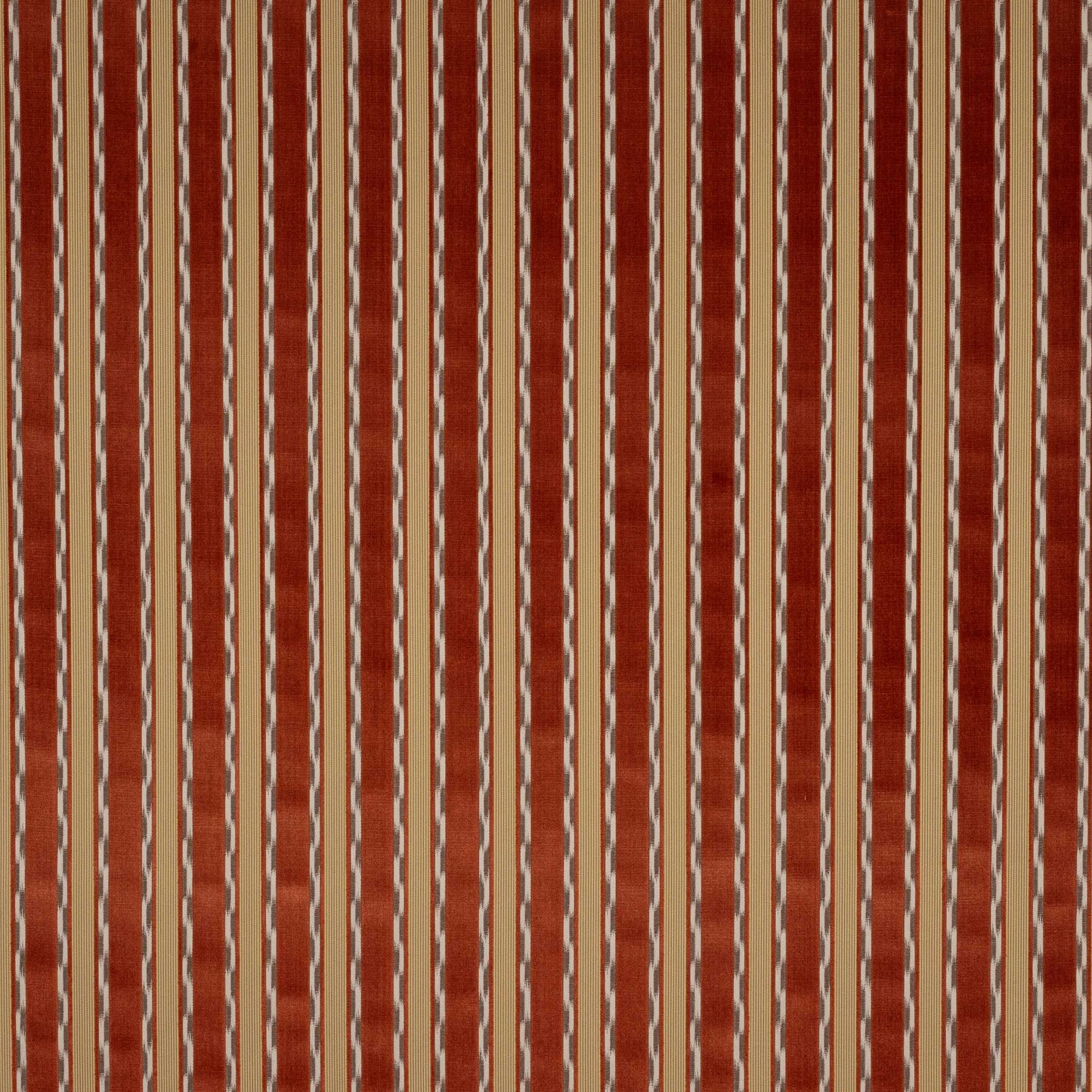 Almeria Tomato Woven Velvet Fabric – 52.75" Wide Upholstery Material by Cowtan and Tout