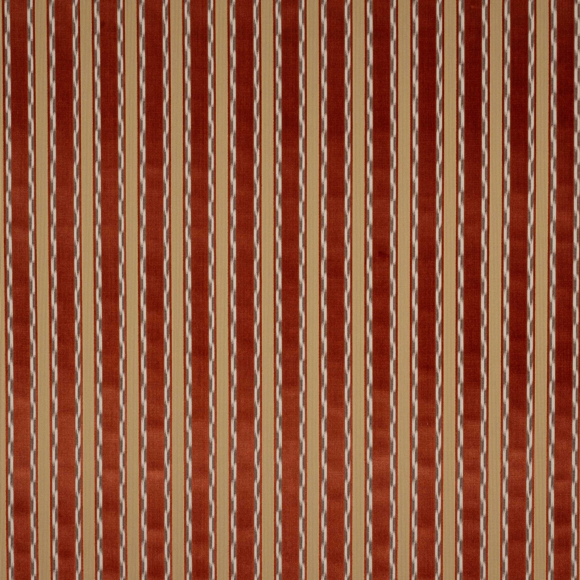 Almeria Tomato Woven Velvet Fabric – 52.75" Wide Upholstery Material by Cowtan and Tout