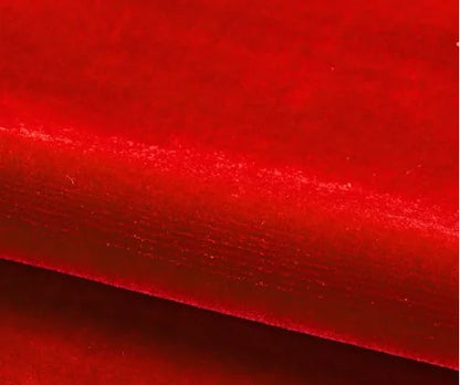 Close-up of red fabric texture
Velours Uni – Luxury Silk Fabric - Giroflee