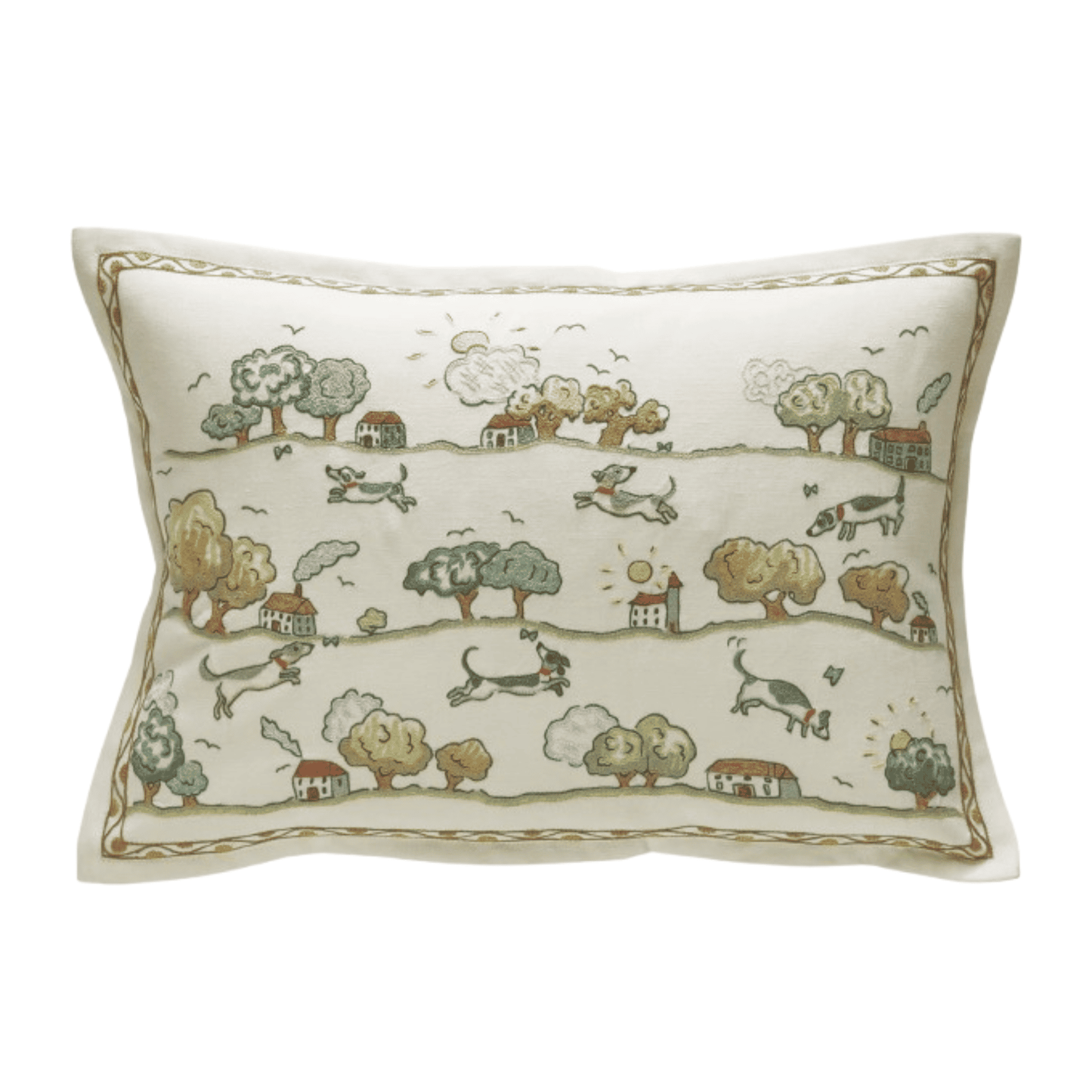 Jumping Over Houses Pillow