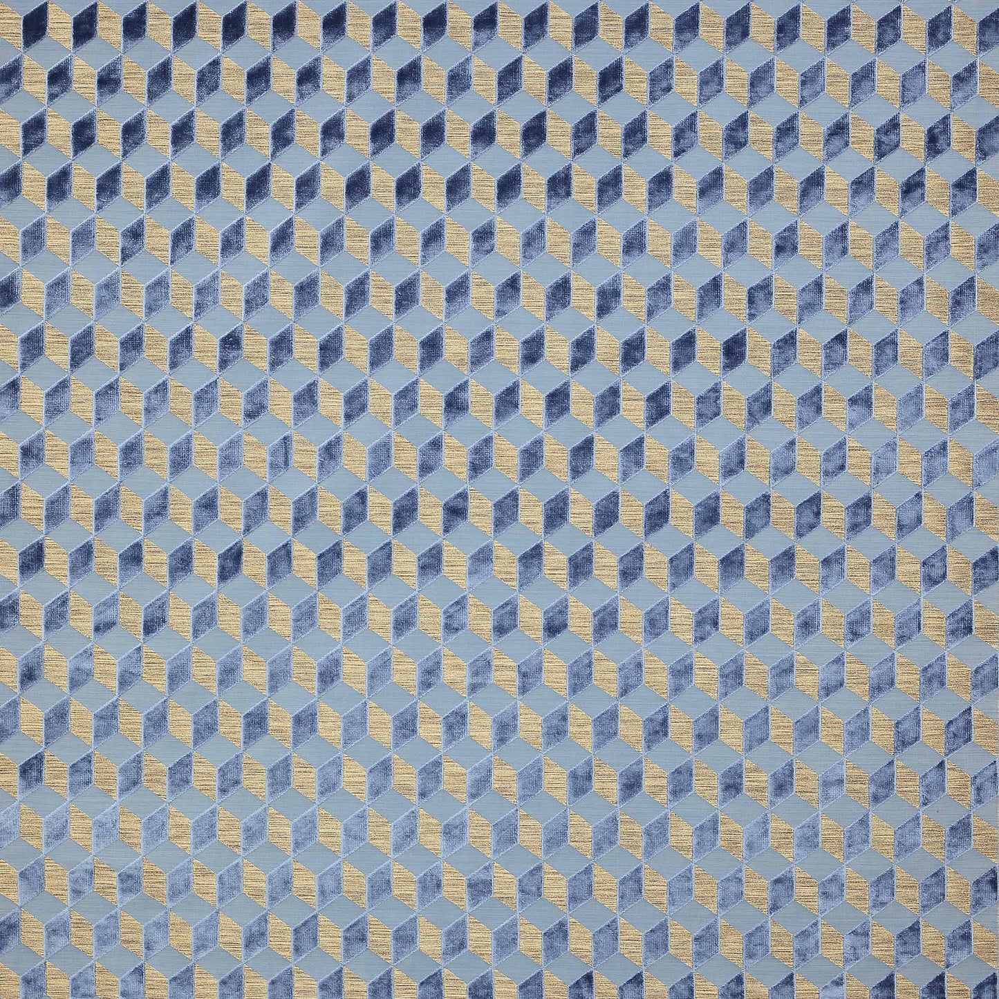 Vallauris Saphir Woven Velvet Fabric – 55" Wide Upholstery Material by Cowtan and Tout