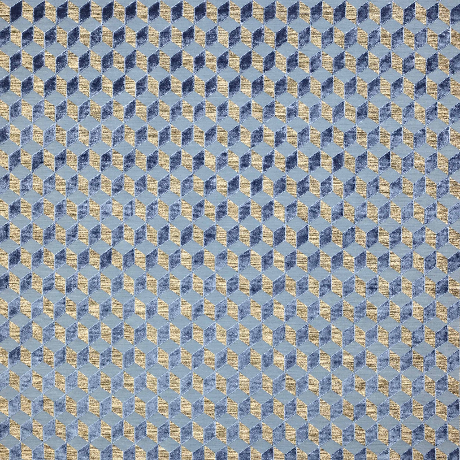 Vallauris Saphir Woven Velvet Fabric – 55" Wide Upholstery Material by Cowtan and Tout