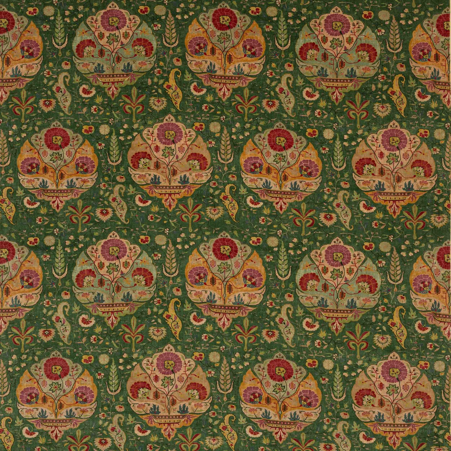 Darya Velours Foret Printed Velvet Fabric – 54.25" Wide Upholstery Material by Cowtan and Tout