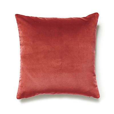 Torino Velvet Pillow -Soft Cushion, Coral