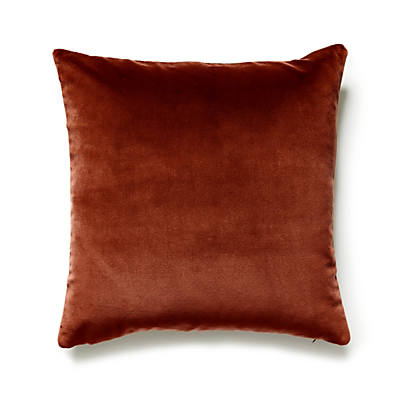 Torino Velvet Pillow -Soft Cushion, Paprika