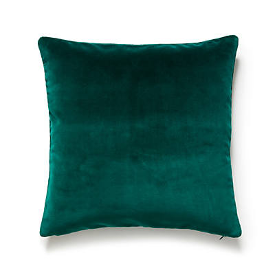 Torino Velvet Pillow -Soft Cushion, Emerald
