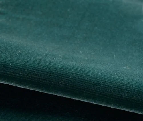 Close-up of teal fabric texture
Velours Uni – Luxury Silk Fabric -Nattier