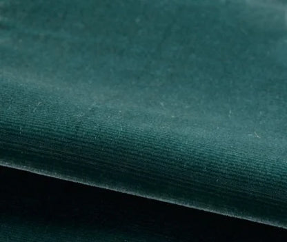 Close-up of teal fabric texture
Velours Uni – Luxury Silk Fabric -Nattier