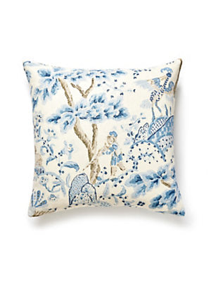 Kelmescott Hand Block Pillow, Porcelain