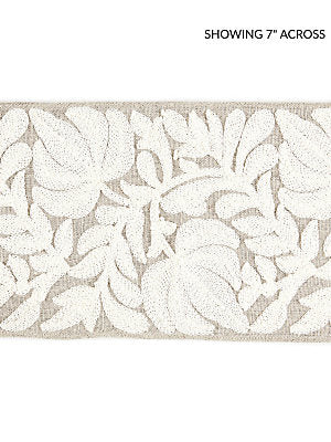 Coventry Embroidered Tape – Decorative Trim by the Yard, Flax