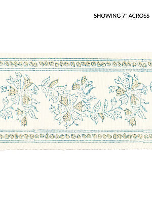 Block Print Tape – Decorative Trim by the Yard, Misty Island