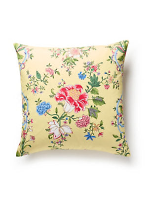Camellia Trellis Decorative Pillow, BUTTER BLUE