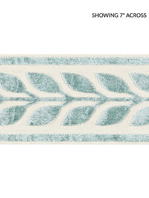 Vigne Velvet Tape – Decorative Trim by the Yard, Aquamarine
