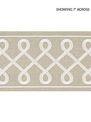 Soutache Embroidered Tape – Decorative Trim by the Yard, Pearl Grey