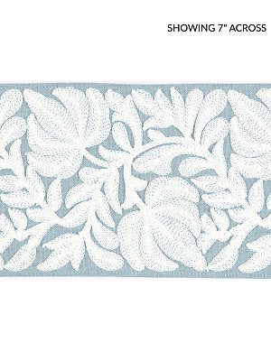 Coventry Embroidered Tape – Decorative Trim by the Yard, Sky